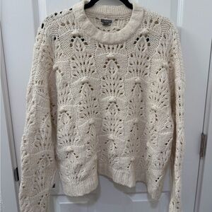 Aerie Cream Women's Knit Sweater